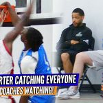 Keishon Porter Caught TWO NASTY Bodies!! Baseline Filled with Coaches Watching