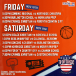 Schedule Release from Phenom Hoops: Carmel Tip-Off Classic